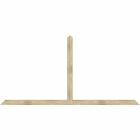 Ekena Millwork Portland Rough Sawn Timber Gable Bracket, Douglas Fir, 108"W x 54"H x 2"D x 4"F, 12/12 Pitch GBW108X54X0204POR00RDF